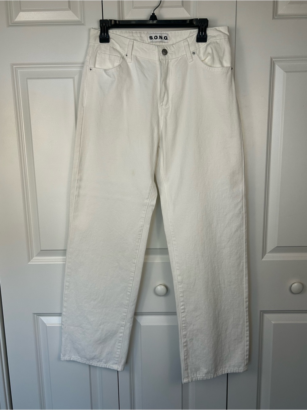 S.O.N.G. White Cotton Jeans